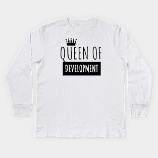 Queen of development Kids Long Sleeve T-Shirt